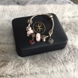 Pandora Charm Bracelet with asstd. charms/spacers